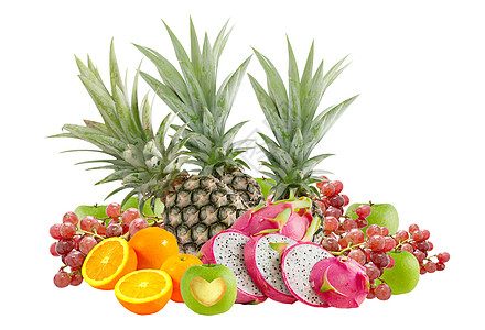 白枣的水果白色红色绿色纤维粉色种子热带食物橙子菠萝图片