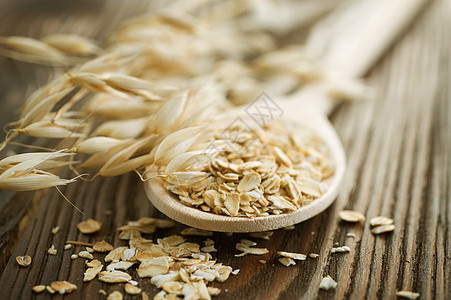 Oat 花粉植物玉米耳朵生长白色宏观种子黄色粮食薄片图片