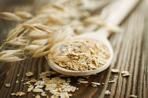 Oat 花粉植物玉米耳朵生长白色宏观种子黄色粮食薄片图片