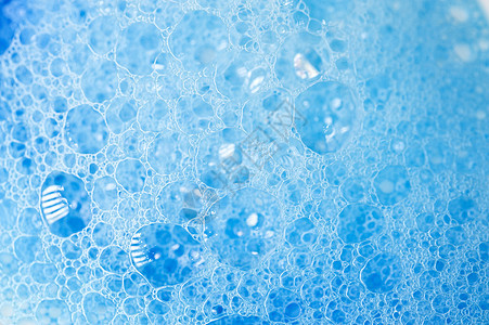 泡沫波纹肥皂生活浴缸气泡沸腾蓝色水疱宏观液体图片