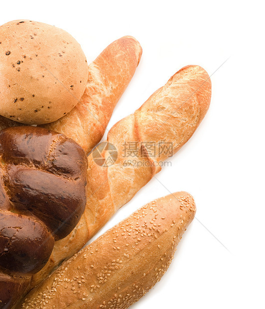 面包边框糕点谷物早餐商品金子食物小麦团体羊角边界图片