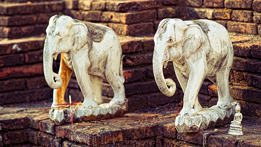 两头大象文化神社动物雕塑寺庙雕像数字建筑装饰风格图片