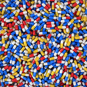 多彩胶囊药业图形团体红色药片白色医疗黄色处方药化学背景图片
