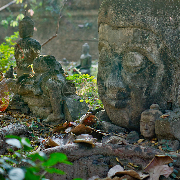 佛祖之首信仰雕像废墟历史石头寺庙历史性上帝文化雕塑图片