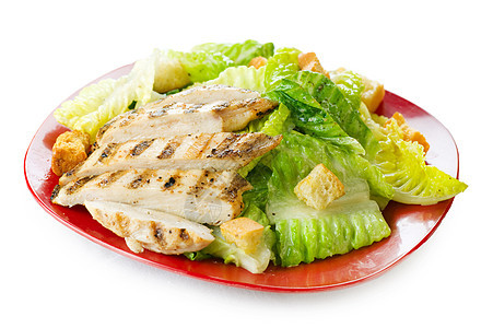 凯撒萨拉德盘子菜单树叶敷料烹饪莴苣餐厅产品奶制品紧缩图片