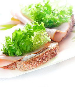 桑威奇午餐饮食火腿美食餐饮小吃营养胸部食物面包图片