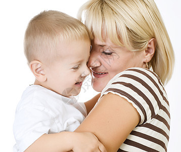 母亲与婴儿快乐快乐男生家庭孩子母性蓝色女士儿子父母女性眼睛图片
