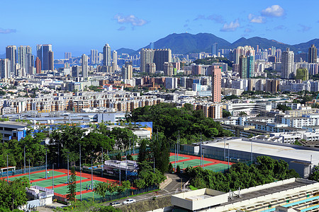 香港市中心住宅蓝色社区大厦地标城市建筑财产景观办公室图片