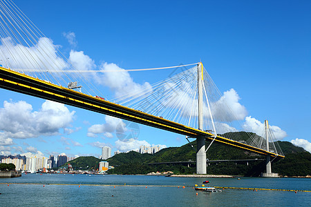 香港廷九桥旅游地标运输公司金属黑色建筑海岸商业反射图片