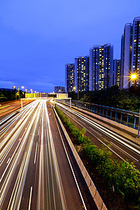 夜间城市交通 夜间场景办公室建筑艺术中心蓝色旅游商业市中心旅行图片