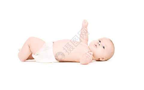 婴儿尿布中的婴儿男孩蓝眼睛生活保健童年男性卫生男生白色育儿儿童图片