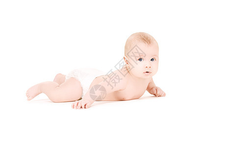 婴儿尿布中的婴儿男孩保健蓝眼睛皮肤卫生生活男性童年儿童白色男生图片