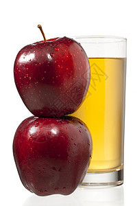 苹果和果汁杯图片