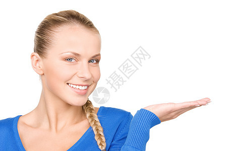 椰枣上的东西手势广告白色女性人士蓝色青少年棕榈商务女孩图片
