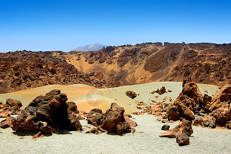 蒂德国家公园的公园编队晴天旅行岩石蓝色火山冒险岛屿天空图片