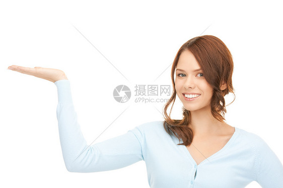 椰枣上的东西女性白色人士成人手势商务广告黑发女孩棕榈图片
