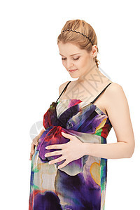 孕妇生活腹部母爱妈妈产妇优美劳动女孩父母健康背景图片