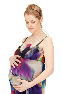 孕妇女士母爱女性母亲肚子分娩女孩妈妈健康投标图片