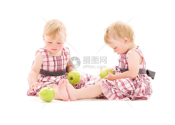 双胞胎婴儿活力水果营养食物孩子童年女性女儿们女孩图片
