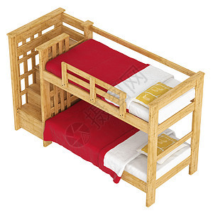 木制双床双床毯子家具楼梯材料卧室床单小憩格子橡木床垫图片