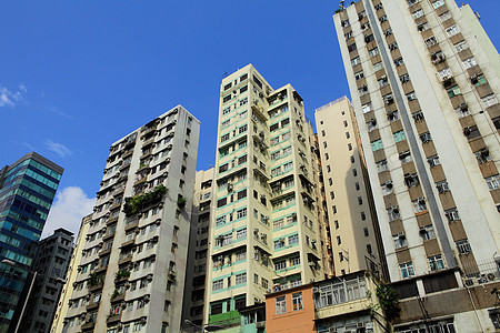 香港拥挤的大楼高楼建筑学城市不动产建筑抵押地板住房生活财产图片