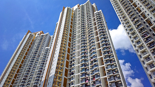 香港的公寓套房房子建筑学建筑天空多样性城市住宅按钮团体阴影图片