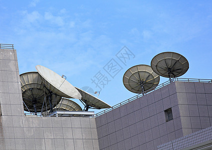 卫星天线下载技术播送链路车站天空科学通讯建筑盘子图片
