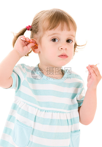 女童童年生活青少年婴儿耳朵金发女郎女孩卫生保健裙子图片