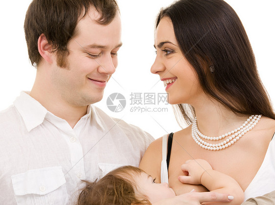 幸福家庭爸爸童年生活面孔妈妈快乐孩子育儿新生哺乳图片