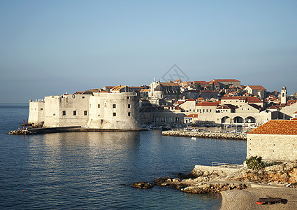 克罗亚提亚语中的 dubrovnik旅游旅行围墙历史性城市吸引力图片