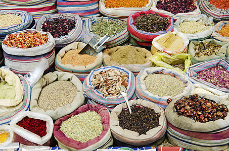 中东部市场cairo Egypt的香料美食露天食物图片