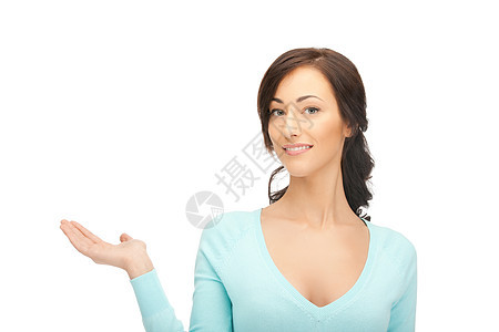 椰枣上的东西人士广告快乐手势女性女孩棕榈商务微笑成人图片