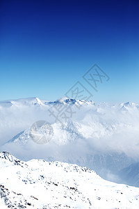 平面顶部岩石冻结风景阳光远足单板旅游高山爬坡天空图片