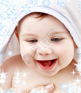 婴儿头顶上戴着长袍的女婴图片