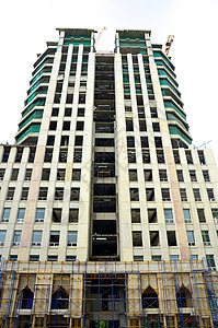 建筑工地活动金属生长天空外观城市结构办公楼起重机图片
