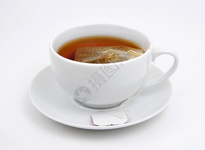茶杯白色花草茶包杯子图片