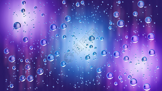 蓝色水滴在雨中雨滴珠子液体圆圈沉淀反射天气气象窗户气候图片