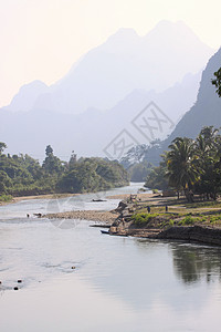 老挝河歌风景图片