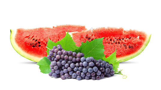 丰富多彩的健康新鲜水果酿酒藤蔓热带食物植物美食叶子白色酒厂果汁背景图片