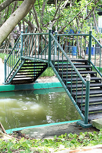 小桥公园植物木头棕色农村乡村花园小路溪流风景图片