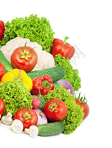 杂类新鲜蔬菜健康收藏菠菜作品菜花胡椒水果框架叶子食物图片