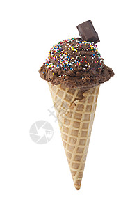 巧克力冰淇淋甜甜筒图片