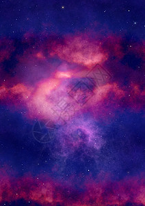 在空间和星云的星域紫色天文学气体乳白色星座灰尘科学绘画行星星系图片