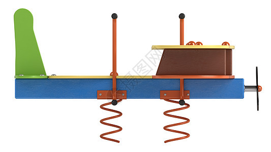 弹簧上的博能飞机座位闲暇玩具孩子们插图飞行玩物螺旋消遣乐趣图片