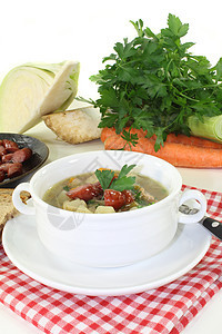 菜菜汤午餐白菜菜单盘子土豆肉汤芹菜厨房韭葱蔬菜图片