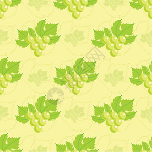 无缝葡萄形态打印藤蔓装饰品叶子创造力绘画插图墙纸绿色纺织品图片