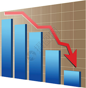以图表和红箭头显示的金融危机图图片