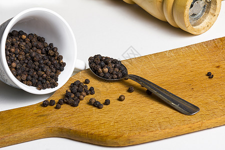 黑胡椒宏观棕色胡椒子调味品食物团体种子黑色香料芳香图片
