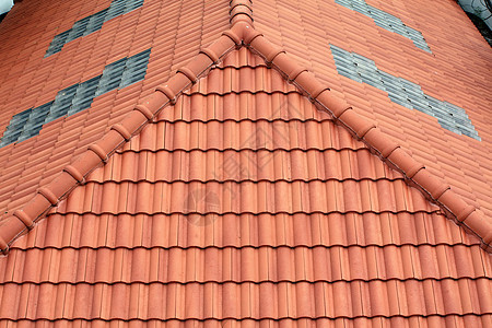 屋顶铺贴模式橙子棕色条纹材料建筑住宅制品黏土建筑学平铺图片