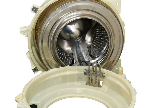 洗衣机的钢鼓活力水垢反射离心机矿物机器圆圈不锈钢加热器纹理图片